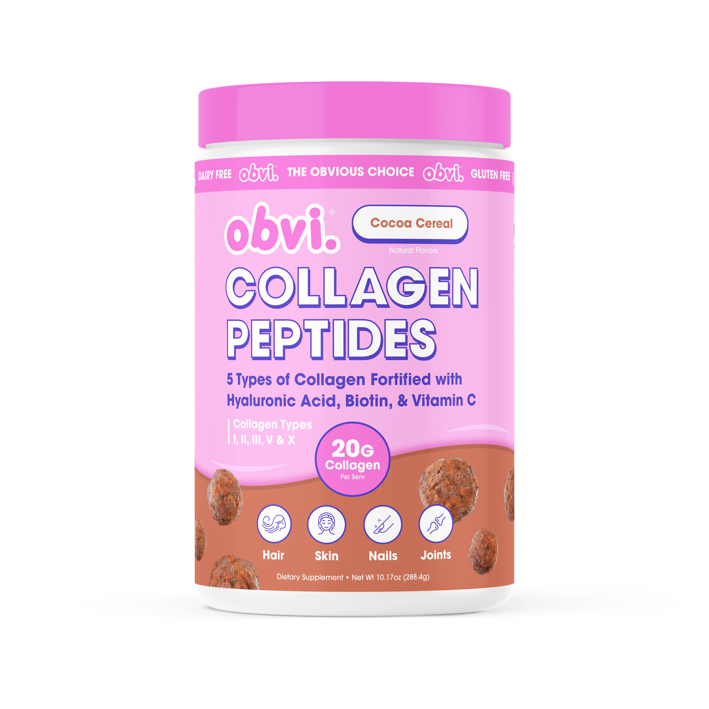 Obvi Collagen Peptides| Cocoa Cereal