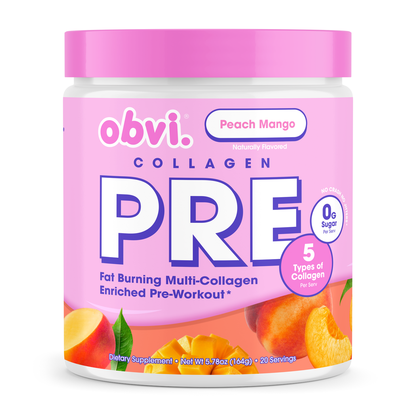 Obvi Collagen Preworkout| Peach Mango