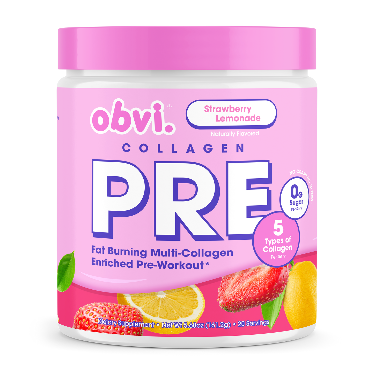 Obvi Pre Workout+Collagen- Strawberry Lemonade