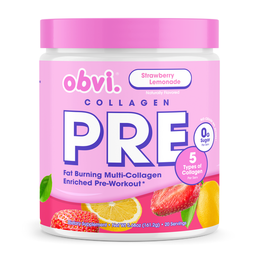 Obvi Pre Workout+Collagen- Strawberry Lemonade