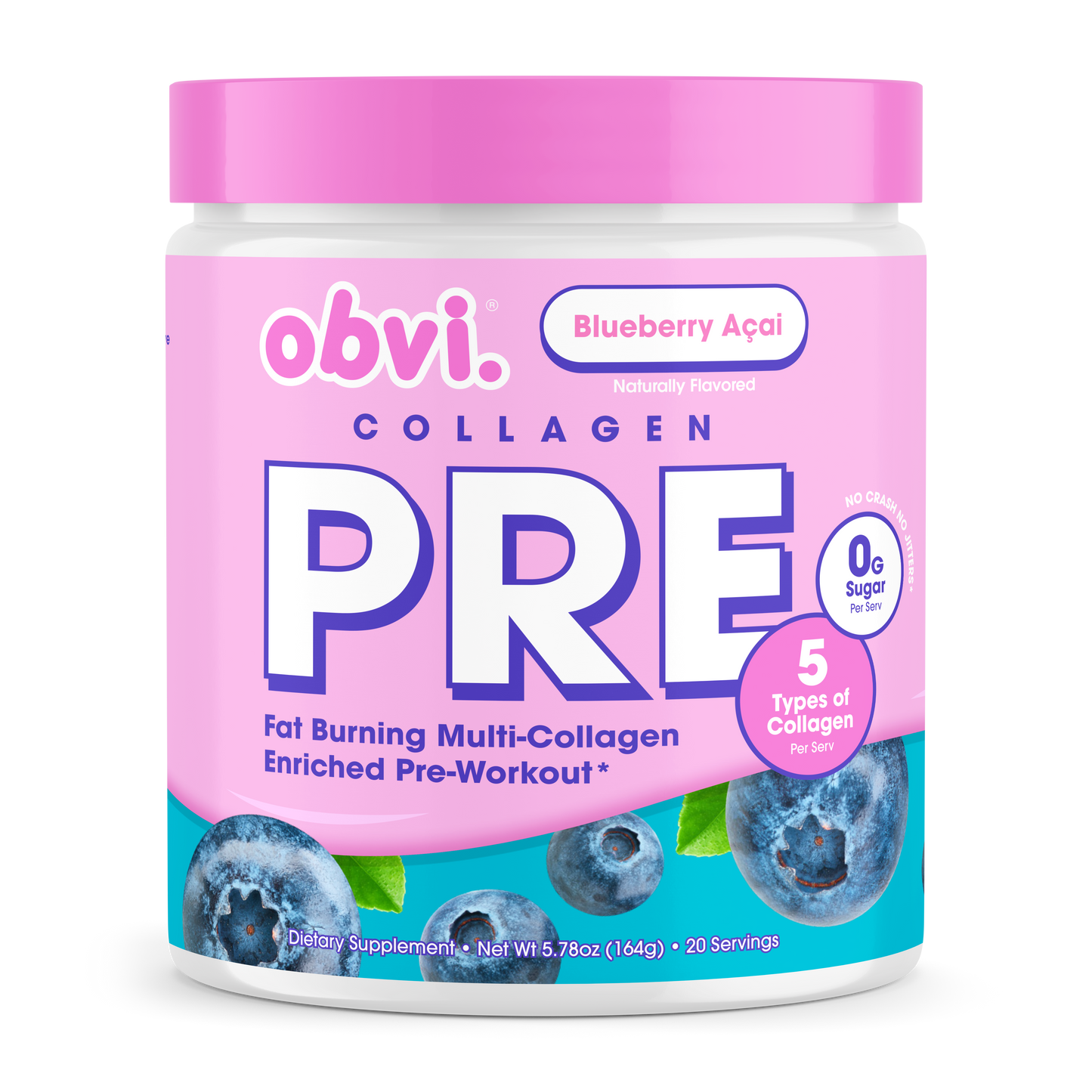 Obvi Collagen Preworkout| Blueberry Acai